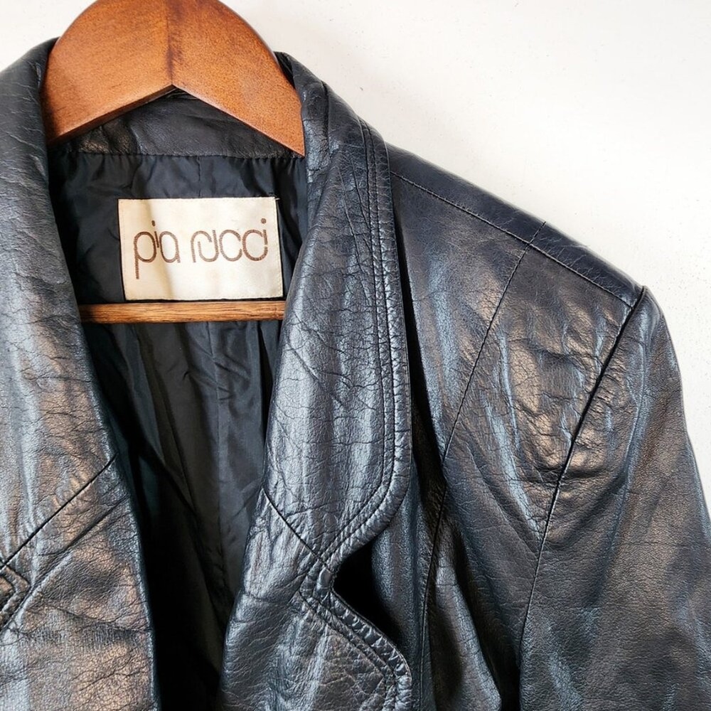 Pia Rucci Vintage Leather Jacket Size Medium - Picture 3 of 5